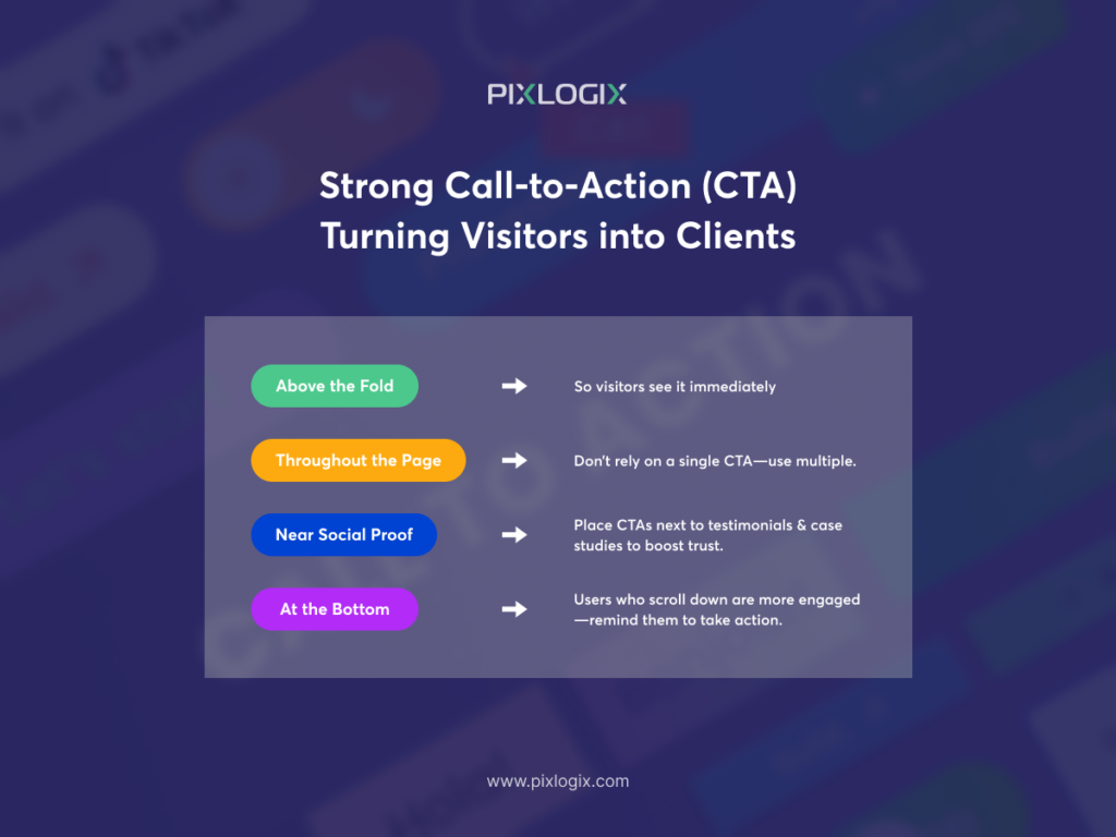 Strong Call-to-Action (CTA) Turning Visitors into Clients